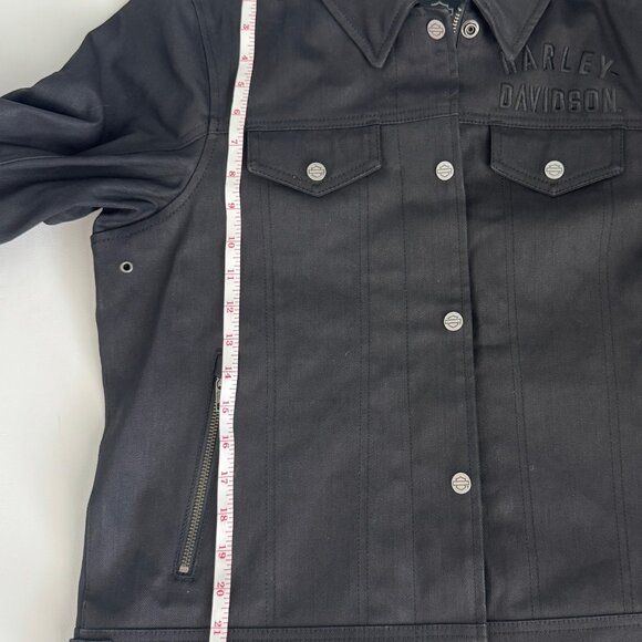 Harley-Davidson Women’s Trucker Motorcycle Riding Jacket Black SZ. MED- NWT - Picture 7 of 9